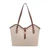 Bolsa Tote de Gran Capacidad Nueva Casual para Viajes de Negocios Playa Vacaciones Bolso de Hombro Estilo Coreano Tejida Moda Versátil Bolso de un Solo Hombro