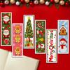 Transfronteiriço Nova Edição Limitada de Natal Marcador de Página Feliz Natal Bordado com Linha Artesanal de Alta Qualidade Presente Prático Cultural e Criativo Inglês
