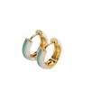 Pendientes de joyería en forma de C con gotas de aceite caliente transfronterizo, estilo ligero, de lujo, elegantes, chapados en cobre, de oro real de 14 quilates.