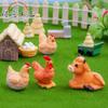 Micro paisaje decorativo, lindo conejito, cachorro, cerdo, pato, gallina, oveja, muñeca, feliz granja, decoración, adornos