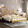 Cama de Hierro Forjado, Engrosada y Reforzada, Cama de Princesa, Cama Doble Trendy de 1.8m, Cama Individual Nórdica, Cama con Marco de Hierro de 1m
