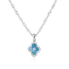 Nuevo Collar de Acero de Titanio de Trébol de Cuatro Hojas Personalidad Masculina Cadena Versátil para Clavícula Adorno para Collar Accesorios de Lujo Ligero de Alta Gama para Mujer