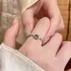 Anillo Ajustable de Circonio Estilo Chino Nuevo Gota de Agua Calabaza Anillo de Dedo Índice Moderno y Genial Joyería de Mano Estilo Retro para Mujeres