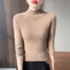 Suéter de Punto Nuevo para Mujer Otoño/Invierno 2026 Transfronterizo, Cuello Medio Alto, Corte Ajustado, Mangas de Tres Cuartos, Capa Base, Venta al por Mayor