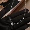 Collar Colgante de Doble Capa con Circonita de Perla Estilo Coreano de Moda Cadena para Clavícula de Temperamento Nicho Versátil Joyería de Alta Gama Venta al por Mayor