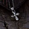Plata de Ley S925 Letra Graffiti Cruz Colgante de Collar Personalizado Unisex para Pareja Marca de Moda Estilo Ins Influencer