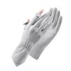 Guantes de Protección Solar de Seda de Hielo Primavera y Verano para Mujer Anti-UV Transpirables Antideslizantes Frescos Finos Largos para Protección Solar Exterior