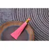 8cm Argola Dourada com Franja de Borla Saquinho Acessórios para Pendurar no Carro Acessórios Espinho de Pendurar Marcador de Página Grande Preço Excelente