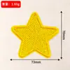 Parches de tela bordados con lentejuelas de pentagrama de colores, accesorios de decoración para ropa DIY, parches bordados para reparar agujeros en la ropa