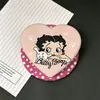 Superventas transfronterizo soporte magnético con airbag en forma de corazón con estampado de lunares de dibujos animados, soporte magnético para teléfono retráctil y plegable