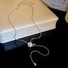 Simples ins Estilo Pearl Snake Corrente Contas redondas Colar ajustável Internet Celebridade elegante clavícula cadeia Moda leve Colar Feminino de Luxo