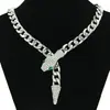 Design de nicho europeu e americano estilo ins corrente cubana de luxo leve colar de cobra corrente de clavícula feminina da moda com personalidade acessórios
