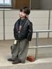 Chaqueta de Cuero para Niños Otoño e Invierno con Forro de Felpa Chaqueta de Motociclista para Niños Pequeños y Medianos 2025 Nuevo Estilo Coreano Chaqueta de PU Ropa de Invierno para Bebé