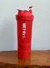 Vaso Mezclador Deportivo Portátil 500ml Fitness Batido de Leche Plástico Taza Gran Capacidad Tres Capas Mangos Olla con Compartimento para Polvo