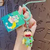 Chaveiro Pingente Autêntico Desenho Animado Shin-Chan Super-Homem Dinâmico Carro Chaveiro Boneca Fofa para Bolsa Decoração
