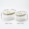 Conjunto de 5 Caixas Organizadoras de Geladeira Transfronteiriças, Caixas Organizadoras Empilháveis, Seguras para Micro-ondas, Recipientes Selados de Grande Capacidade para Cozinha Atacado