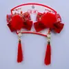 Horquilla Roja de Año Nuevo Estilo Chino para Niños, Adorno para el Cabello de Año Nuevo para Niñas, Accesorios para el Cabello Hanfu Estilo Antiguo, Horquilla con Borla para Niñas Pequeñas