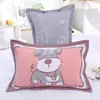 Funda de almohada de algodón puro con botones a presión, una sola pieza, adecuada para almohadas de jardín de infancia y de estudiante, 35* Algodón de gasa para niños
