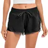 Pantalones Cortos de Running para Mujer, Malla Deportiva y de Ocio, Estilo Europeo y Americano, para Yoga, Corte Holgado, Adelgazantes, con Bolsillos