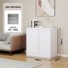 Gabinete de Balcón, Gabinete de Almacenamiento de Ventana Abuhardillada de Acero de Pie, Gabinete Bajo, Impermeable y Resistente al Sol, Gabinete de Almacenamiento para Artículos Varios y Zapatos, Diseño Moderno y Sencillo