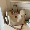 Bolsa de tela de moda transfronteriza 2026 Estilo coreano para mujer de gran capacidad multifuncional Bolso tote Bolso de mano vintage Bolso de hombro