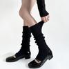 Calcetines de Punto Calcetines Apilables Primavera y Otoño Gris Y2K Raya Vertical Adelgazantes Calcetines para Pisar Piernas Manga de Pierna Estilo Perezoso Calcetines con Puño Marrón