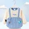 Cobertor de Outono e Inverno para Bebê, Capa Infantil Impermeável Anti-Sujeira, Babador de Veludo Cristal para Bebê, Bolso para Arroz, Avental para Mãe e Bebê