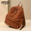 Fornecimento Transfronteiriço 2025 Novo Modelo Mochila Estudante Casual Mochila de Veludo Cotele Grande Capacidade Moda Estilo Coreano Simples Mochila de Viagem