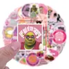 52 Nuevos Pegatinas Rosas Divertidas Estilo Graffiti para Maletas Tazas de Agua Venta al por Mayor