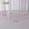 Materiais Tecidos à Mão para Meias de Crochê de Lã para Bebê, Calçadeiras, Modelos de Sapato Transparentes de Plástico Pvc, Moldes para Pés
