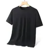 40-110 kg Usable de manga corta unisex talla grande holgado cuello redondo casual deportivo prenda exterior de media manga camiseta base superior