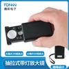 Venta al por mayor de fábrica 30 veces 60 veces tipo extraíble con luz LED detector de dinero identificación joyería con cordón lupa 9881