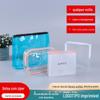 Fábrica de plástico transparente personalizado pp saco cosmético presente de mão presente pvc saco de zíper personalizado atacado