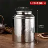 Lata de hojalata Lata de té de acero inoxidable Lata de té Lata sellada para conservación fresca Cubo de té Caja de almacenamiento Tubo de té