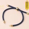 Cuerda de mano productos semiacabados con cuentas diy metal hilo milanés tejido colgante joyería dorada cuentas de la suerte pulsera cuerda para hombre y mujer