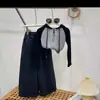 Conjunto de Primavera e Outono para Meninas 2025 Nova Moda Infantil Outono Jeans Fashionável para Crianças Maiores Roupas de Primavera e Outono