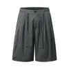 AIMATARGET shorts plissados soltos estilosos para homens, shorts de praia de verão soltos da marca da moda CK163