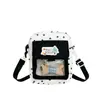 Linda Bolsa Cruzada de Peluche de Perro - Bolso de Hombro de Nailon con Estampado de Estrellas para Mujer, Bolso de Mano Kawaii para el Día a Día