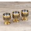 Latón para copa de vino Guan Gong para vidrio Copa de agua para el Salón de Buda para juego de Buda para taza de té Copa de agua para suministros de adoración Venta al por mayor de fábrica