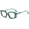 Novos Óculos Quadrados da Moda Transfronteiriços Estilo Europeu e Americano Versáteis Lentes Transparentes Aparência Natural Óculos para Emagrecer o Rosto para Miopia
