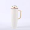 Taza de Coche Transfronteriza de 40 oz con Asa, Taza Aislada al Vacío de Doble Capa de Acero Inoxidable 304, Taza de Hielo para Mantener Frío Montada en el Coche