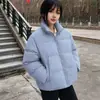 Chaqueta de Algodón Negra para Hombre Otoño Invierno Abrigo de Algodón Cuello Alto Estilo Americano Chaqueta de Pan para Pareja Nueva Tendencia Temperamento ins Harajuku