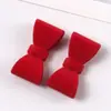 Estilo coreano outono e inverno pelúcia flocado patch de laço brincos diy acessórios de cabelo feminino capa de celular buraco acessórios para sapatos
