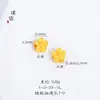 Nuevas cuentas de transferencia de flor de melocotón pequeñas hechas a mano que no se decoloran a largo plazo, cuentas espaciadoras de flor de melocotón, accesorios de pulsera DIY para regalos de novia