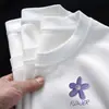 Camiseta Pesada de Algodón Puro de Xinjiang para Mujer, Estilo Coreano, Estilo Chino, Camiseta Básica de Manga Corta de Moda, Verano Ins Talla Grande Manga Media Moda