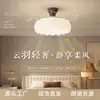 Luminária Lanterna de Abóbora Ventilador de Quarto Luz Bege Sala de Estar Estudo Lâmpada de Proteção para os Olhos Ventilador Elétrico de Espectro Completo Lustre Luminária LED