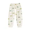 Calça com Abertura Lycra 10A Antibacteriana Desenho Animado Leggings de Casa Todas as Estações Unissex Bebê Cintura Elástica Algodão Puro Calça de Dormir