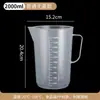 Taza medidora transparente de PP de grado alimenticio 5000 ml, taza medidora de plástico con escala, engrosada, gran capacidad, adecuada para usar en botellas de agua y tiendas de té de leche