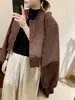 Chaqueta casual de otoño para mujer, versátil, adelgazante, corte holgado, estilo corto, chaqueta de béisbol, simple y elegante