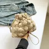 Bolsa Cubo Plegada con Cordón Transfronteriza Bolsa de la Suerte Pequeña Bolso de Mano de Nylon Bolso Cruzado Bolso Nube